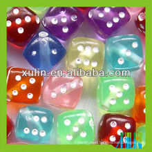hot sale transparent multicolor cube dice letter beads